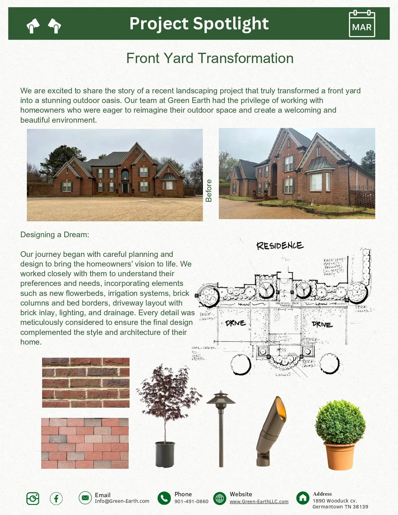 Project Spotlight - Front Yard Transformation | Green Earth LLC
