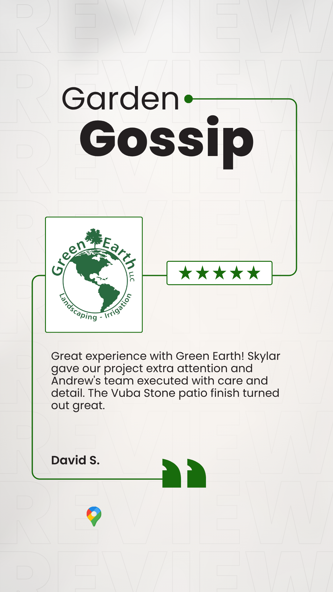 Garden Gossip five-star review from David S