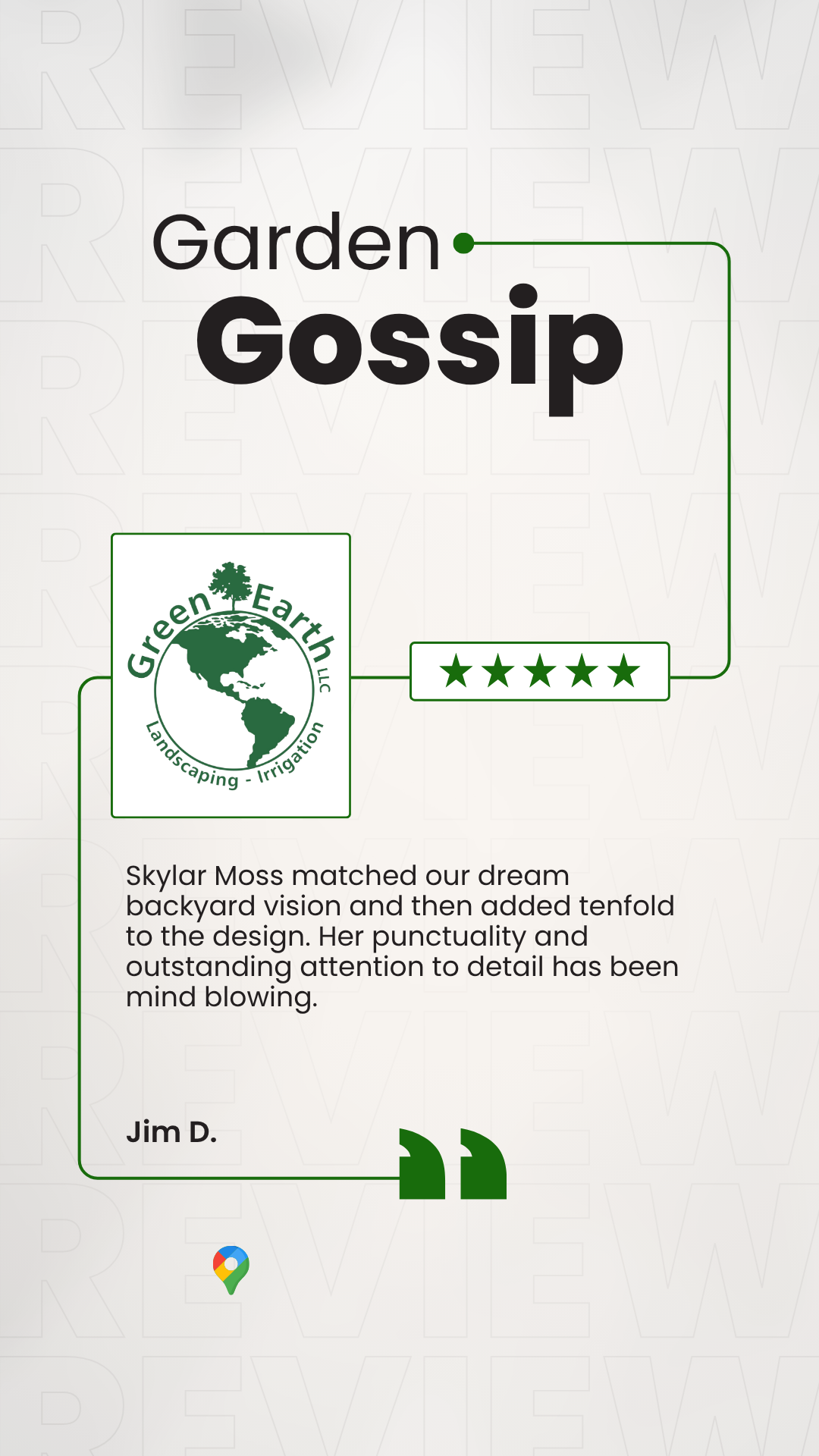 Garden Gossip five-star review from Jim D